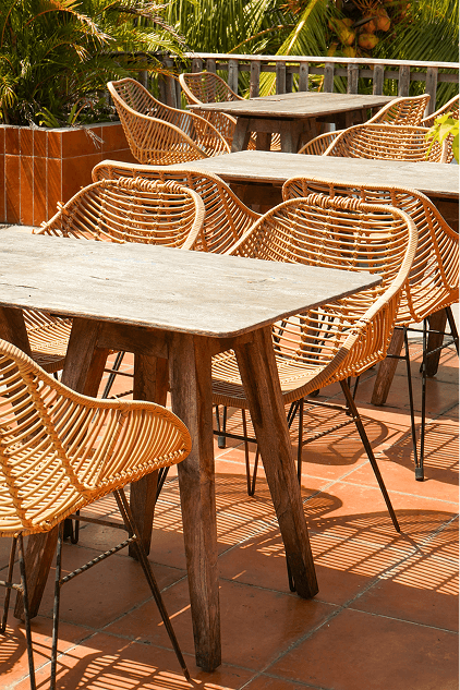 Beach Boy Rooftop Wicker Seating